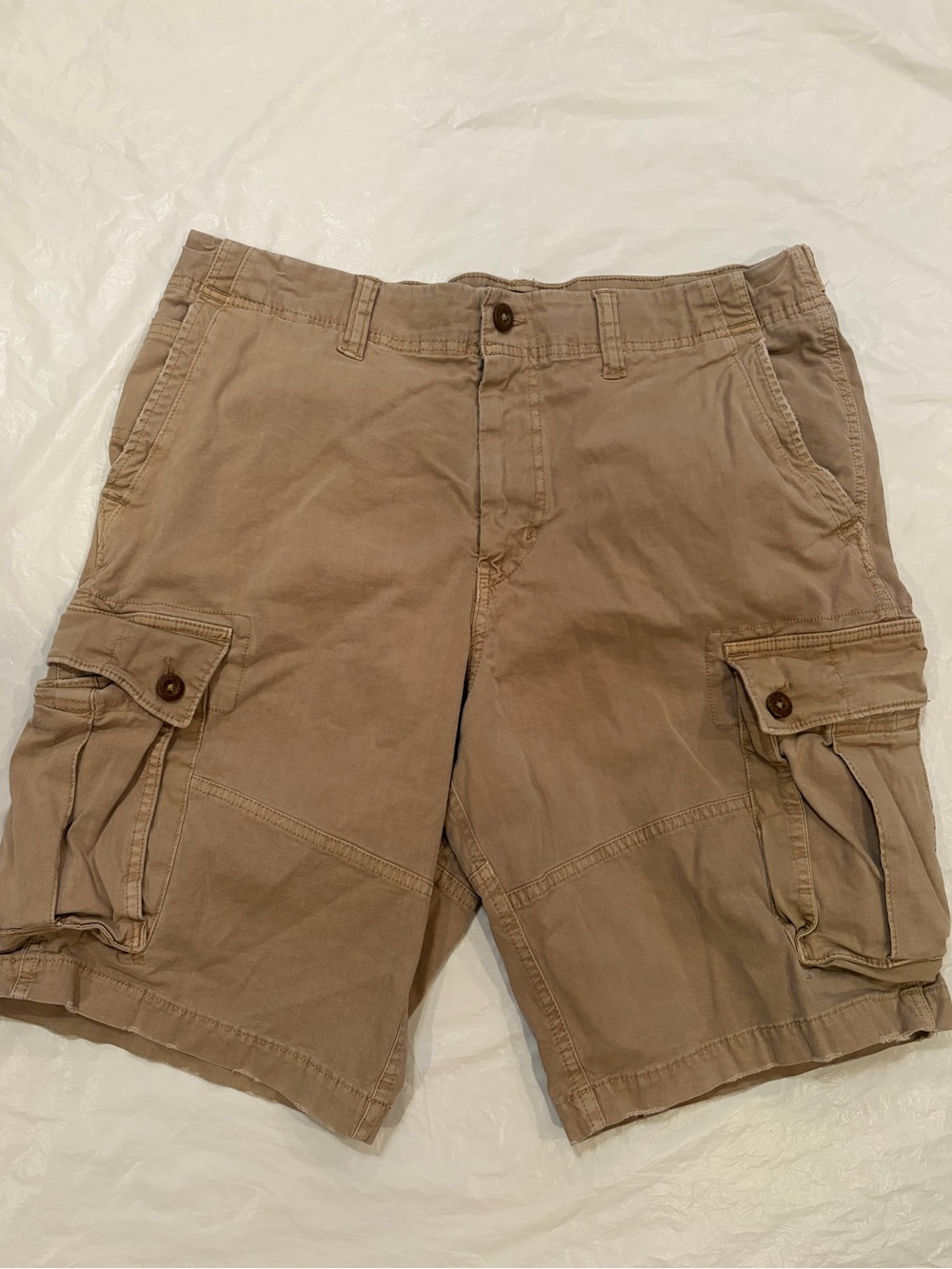 American Eagle Next Level Flex Tan Cargo Shorts Men's 36x10 Stretch
